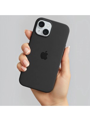 Pronorth IPhone 13 - 14 Uyumlu Kılıf Logolu Lansman Soft Yumuşak İçi Kadife Silikon Kapak