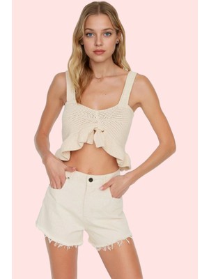 PayBuy Kadın Moda Denim Şort Eskitme Detayı Yazlık Şort Pamuk Plaj Stilin Buluştuğu Yer