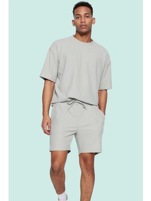 PayBuy Erkek Moda Kısa Boy Ottoman Dokuma Şort Rahat Kalıp Günlük Kullanım Için Yazlık Şort