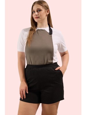 PayBuy Kadın Moda Örme Kısa Şort Rahat Kalıp Günlük Kullanım Için Hafta Sonu Yazlık Şort