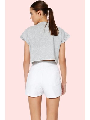 PayBuy Kadın Moda Denim City Short Dar Paça Pamuklu Yazlık Şort Günlük Kullanım Yazlık Şort