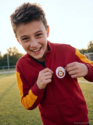 Lc Waikiki Yeni Sezon Dik Yaka Galatasaray Baskılı Erkek Çocuk Fermuarlı Sweatshirt