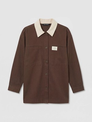 Lc Waikiki Yeni Sezon Kontrast Yaka Oversize Kadın Ceket