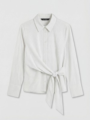 Lc Waikiki Yeni Sezon Çizgili Poplin Kadın Gömlek
