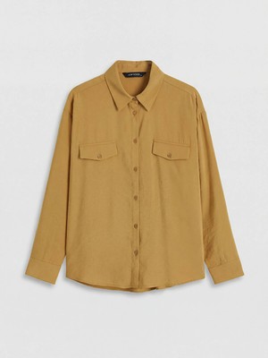 Lc Waikiki Yeni Sezon Modal Karışımlı Oversize Kadın Gömlek