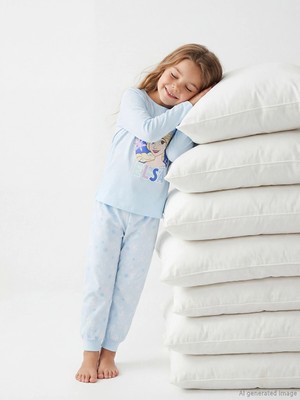 Lc Waikiki Yeni Sezon Elsa Baskılı Kız Çocuk Pijama Takımı
