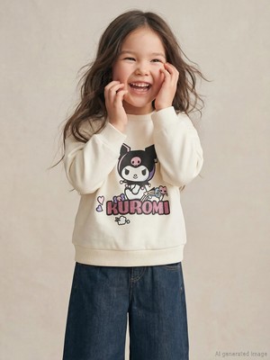 Lc Waikiki Yeni Sezon Kuromi Baskılı Kız Çocuk Kalın Sweatshirt