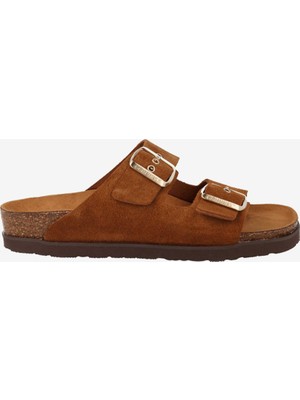   Kadın Terlik G106052 Genuins Hawaıı Velour Camel