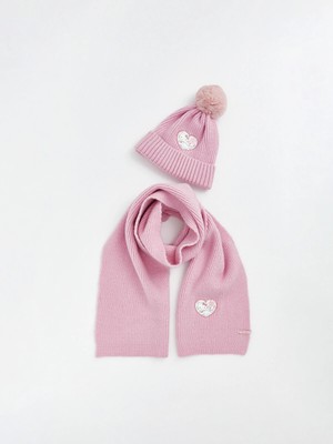 Lc Waikiki Yeni Sezon Hello Kitty Nakışlı Kız Çocuk Atkı ve Bere