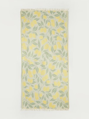 Lc Waikiki Yeni Sezon Limon Baskılı Kadın Plaj Havlusu 70X140 cm