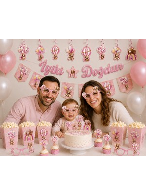 Bkmc Party Ayıcık Parti Seti Teddy Bear Iyi Ki Doğdun Doğum Günü Süsleri 22 Parça Konsept Dekorasyon Seti