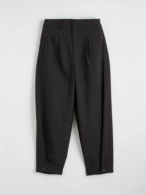 Lc Waikiki Yeni Sezon Loose Fit Çizgili Kadın Pileli Kumaş Pantolon