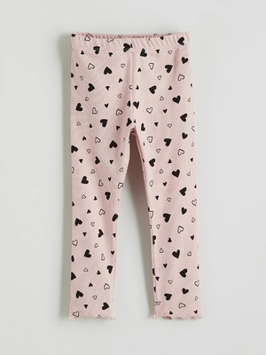 Lc Waikiki Yeni Sezon Kalp Baskılı Kız Çocuk Triko Pijama Alt