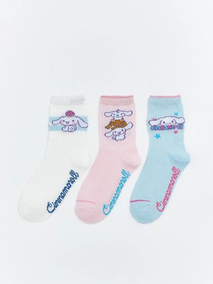 Lc Waikiki Yeni Sezon Cinnamoroll Desenli Kız Çocuk Soket Çorap 3'lü