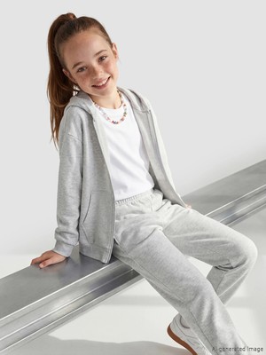 Lc Waikiki Yeni Sezon Kapüşonlu Kız Çocuk Fermuarlı Sweatshirt