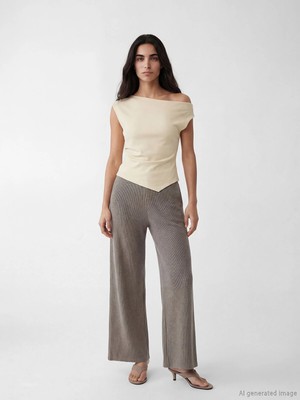 Lc Waikiki Yeni Sezon Beli Lastikli Kadın Triko Pantolon