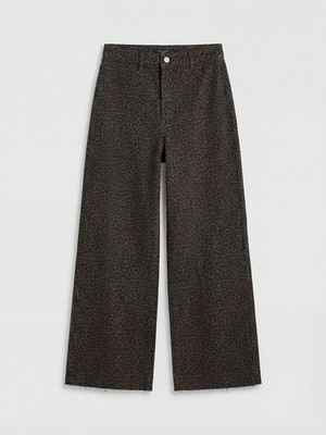 Lc Waikiki Yeni Sezon Wideleg Leopar Desenli Kadın Jean Pantolon