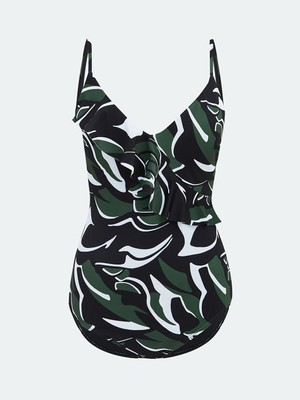 Lc Waikiki Yeni Sezon Fırfır Detaylı Desenli Kadın Mayo