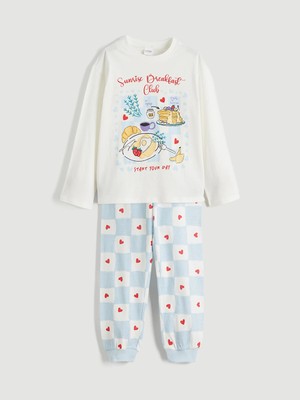 Lc Waikiki Yeni Sezon Bisiklet Yaka Kız Çocuk Pijama Takımı