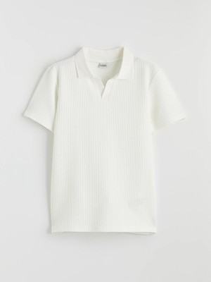 Lc Waikiki Yeni Sezon Polo Yaka Dokulu Erkek Çocuk Tişört