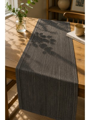Typoniq Attitude Included Terra Premium Keten Görünümlü Antrasit Runner 40X140 cm