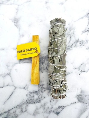 Kent Bahçesi Adaçayı Tütsü Demeti 1 Adet Palo Santo Ağaç Tütsü - Ortam Kokusu