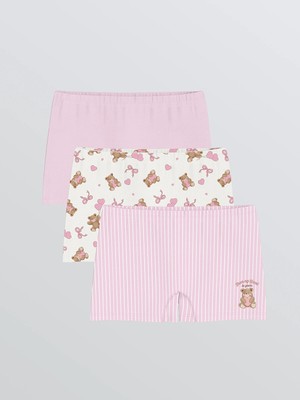 Lc Waikiki Yeni Sezon Baskılı Kız Çocuk Boxer 3'lü
