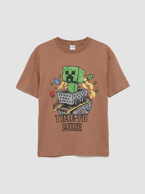 Lc Waikiki Yeni Sezon Minecraft Baskılı Erkek Çocuk Tişört