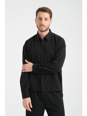 Redline Bond Keten Oversize Rahat Kalıp Premium Kumaş Basic Gömlek