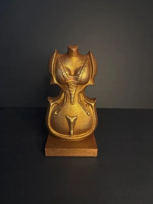 Gragold3 Design Kadın Formu ve Keman Tasarımlı Dekoratif Heykel