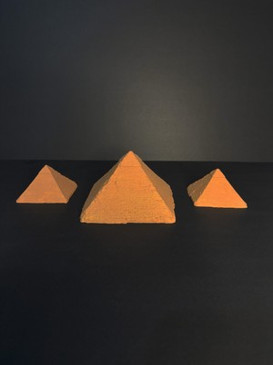 Gragold3 Design Dekoratif Piramit Seti (3'lü) | Mısır Temalı Masaüstü Obje