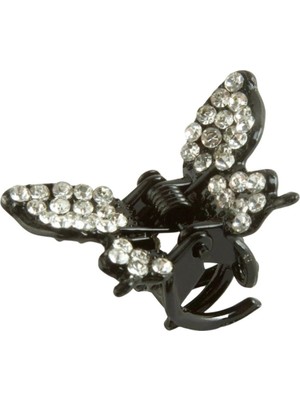 İlkyaz Fashion Kelebek Taşlı Minik Metal Mandal Toka 2,5 cm