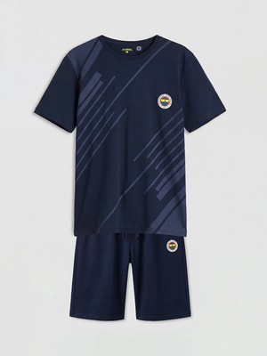 Lc Waikiki Yeni Sezon Fenerbahçe Baskılı Erkek Şortlu Pijama Takımı