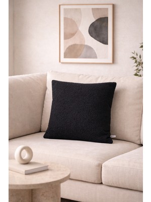 Typoniq Attitude Included Premium Odin Bukle Dokuma Siyah Kırlent Kılıfı (43X43 Cm)
