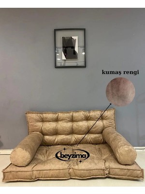 SİTEHOME (125X45 Cm) Yer Minderi Çift Silindirli ,tv Minderi, Bahçe Minderi, Palet Minderi (Fermuarsızdır)