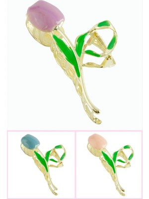İlkyaz Fashion Lale Metal Mandal Toka 11 cm