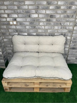 SİTEHOME Kalorifer Önü ve Palet Minderi Ikili Takım Bej 120X80CM
