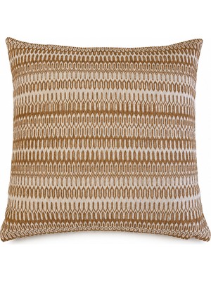 Typoniq Attitude Included Echo Premium Jakarlı Dokuma Karamel Kırlent Kılıfı 43X43 cm
