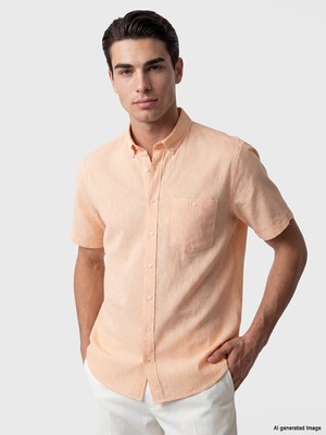 Lc Waikiki Yeni Sezon Regular Fit Keten Karışımlı Erkek Gömlek