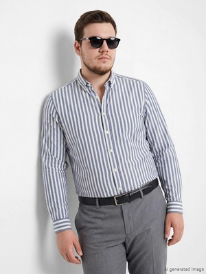 Lc Waikiki Yeni Sezon Regular Fit Çizgili Erkek Gömlek