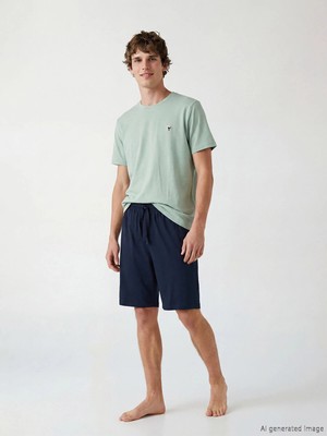 Lc Waikiki Yeni Sezon Standart Kalıp Erkek Şortlu Pijama Takımı