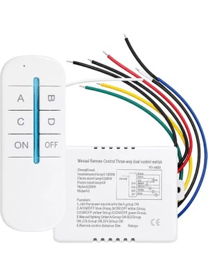 Belirtilmemiş Weko WK-28838 4 Kanallı Uzaktan Kumandalı Aydınlatma Anahtarı Avize Modülü