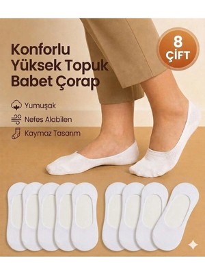 UZN Socks Görünmez Babet Çorap 8 Çift Çorap