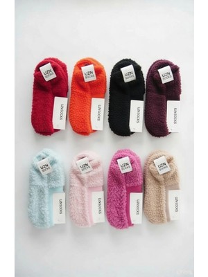 UZN Socks 5’li Peluş Ev Çorabı Seti - Yumuşacık Kışlık Ev Patik Çorap - Renkli Ev Terliği