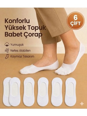 UZN Socks 6 Çift Babet Patik Pamuklu Çorap