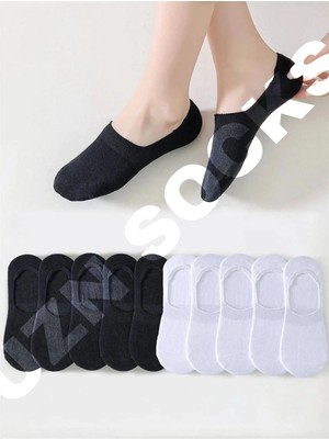 UZN Socks 10 Çift Pamuklu Babet Çorap - Gizli Çorap