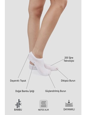 UZN Socks Bambu Sneaker Çorap – 4 Çift Paket | Kadın & Erkek | Dikişsiz