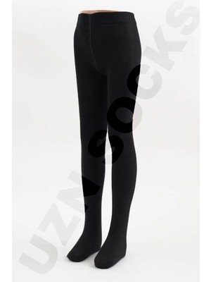 UZN Socks Siyah Pamuklu Çocuk Kilotlu Çorap- Çocuk Mevsimlik Yazlık Külotlu Çorap
