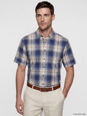 Lc Waikiki Yeni Sezon Regular Fit Ekose Poplin Erkek Gömlek