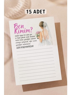 Metranya Ben Kimim ? 15 Adet Bekarlığa Veda Partisi Oyun Kartı Nedime Soru Kartları Bride To Be Gelin Düğün